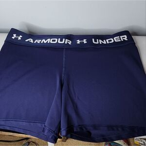 Under Armour Heatgear Women’s Compression Shorts Large Blue